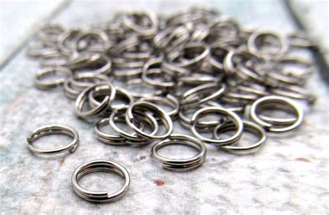 mm split ring stainless steel split rings set   etsy australia