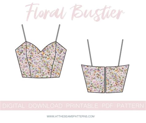 womens sweetheart bustier ladies downloadable printable  etsy easy