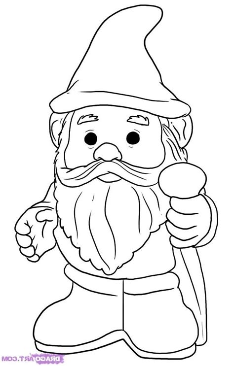 gnomes colouring pages gnome coloring pages   draw  gnome