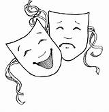 Drama Mask Theatre Masks Clipart Drawing Cliparts Faces Club Clip School Google Class Theater Acting Pages Comedy Colouring Tragedy Fringe sketch template