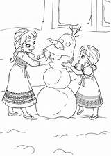 Anna Coloring Elsa Frozen Baby Pages Sisters Color Print sketch template