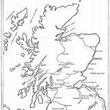 Scotland Coloring Pages Map Getdrawings Getcolorings sketch template