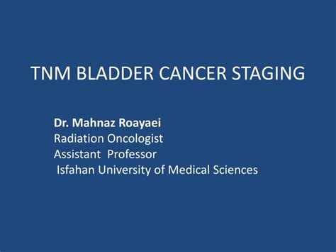 Ppt Tnm Bladder Cancer Staging Powerpoint Presentation Free Download