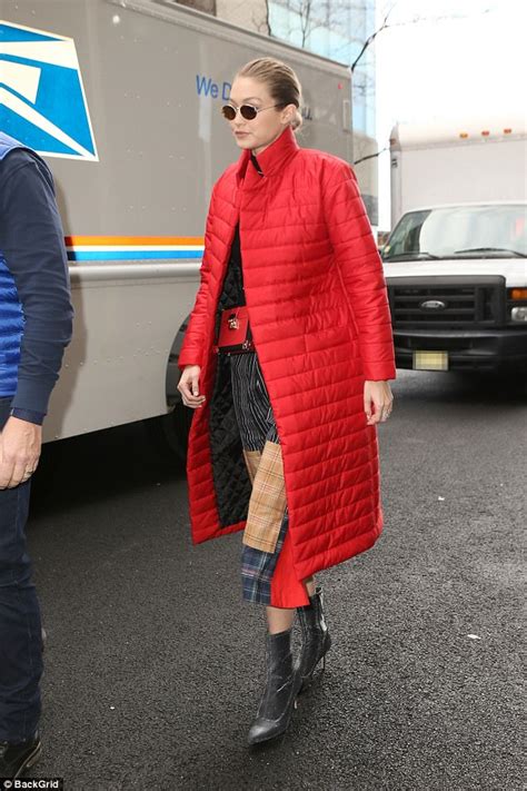 gigi hadid steps out in eclectic ensemble in nyc daily