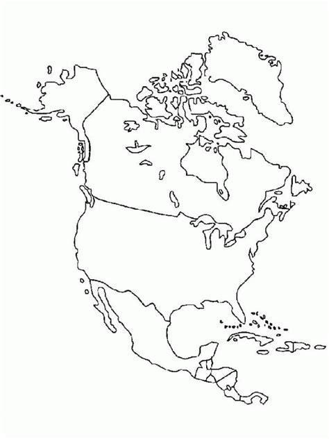 printable north america map