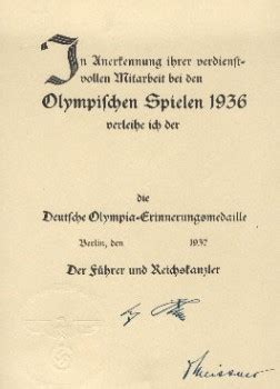 olympic games medal certificate