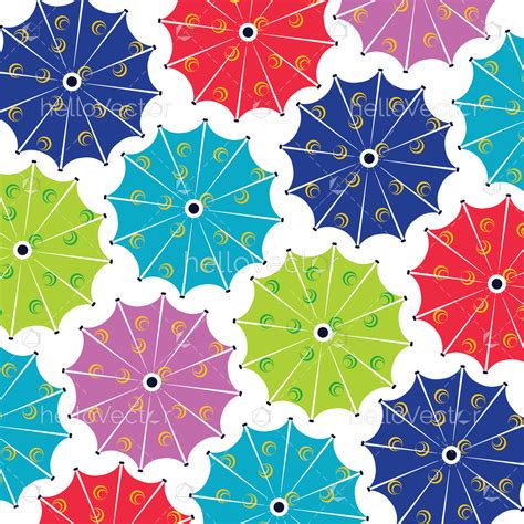 multicolor umbrella seamless pattern vector background