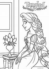Rapunzel Coloring Pages Tangled Printable Disney Pretty Cool2bkids Kids Colouring Entitlementtrap Princess sketch template