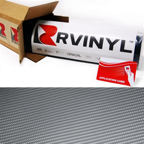 rwraps epoxy silver  carbon fiber vinyl wrap car wrap film