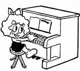 Piano Girl Clip Clipart Coloring Drawing Outline Music Play Cliparts Pianist Cartoon Lessons Player Pages Keyboard Colouring Clipartbest Cartoons Library sketch template