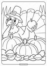 Coloring Turkey Cranberry sketch template