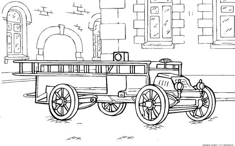 coloring page fire trucks  year
