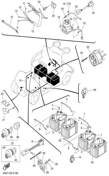 diagram yamaha ydre golf cart  volt wiring diagram  model mydiagramonline