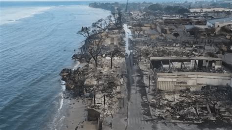 drone footage shows aftermath  devastating maui fire nbc  dallas fort worth