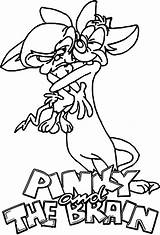 Pinky Brain Coloring Pages Funny Hugging Seven sketch template