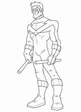 Nightwing Sheets Superheroes Titans Batman sketch template