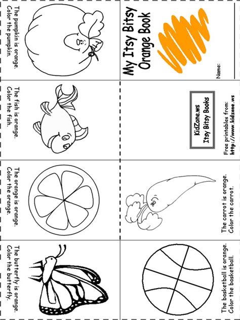 orange worksheets  preschoolers color orange book preschool colors color activities