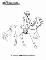 Horseback Colorir sketch template