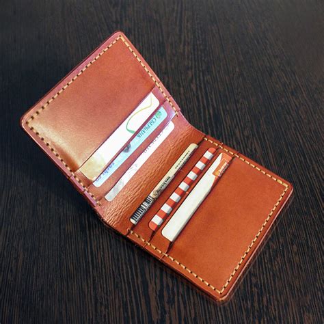 bi fold wallet  pattern leather card wallet  pattern etsy