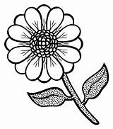 Flower Clipart Line Flowers Drawing Lineart Big Draw Vector Svg Transparent Openclipart Spotty Stem Cliparts Coloring Designs Blume Log Into sketch template