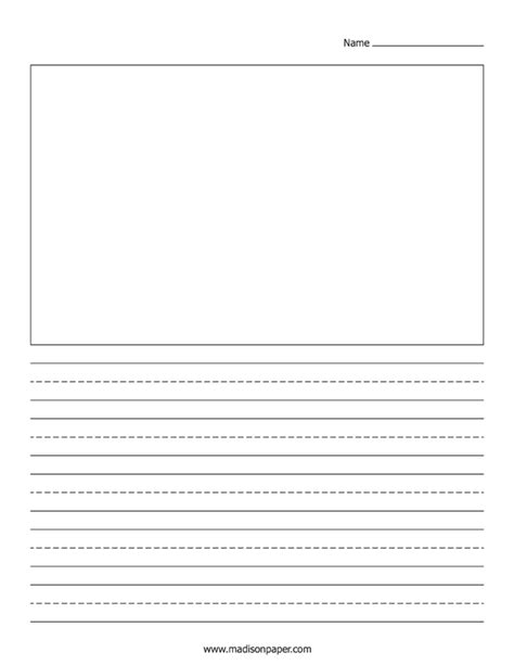 writing template  picture box