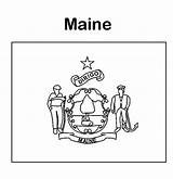Flag Maine Colorluna sketch template