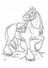 Shire Horse Coloring Getdrawings Pages sketch template