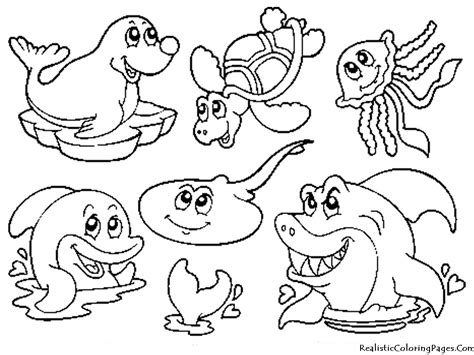 ocean animals coloring pages realistic coloring pages