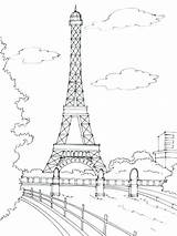 Tower Eiffel Coloring Pages Getcolorings Printable sketch template