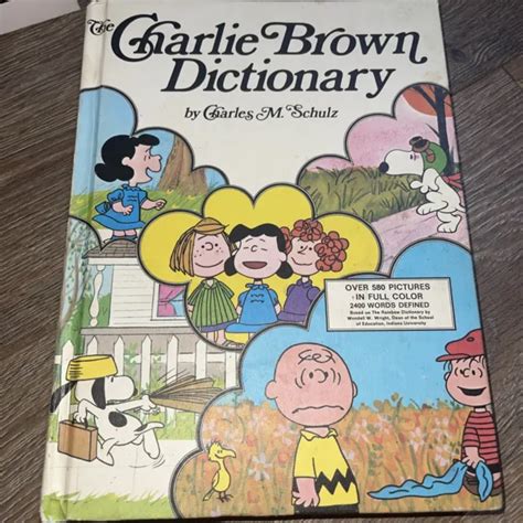 vintage  charlie brown dictionary charles  schulz peanuts gang snoopy   picclick