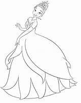 Tiana Princess Coloring Pages Printable Color Getcolorings Print sketch template