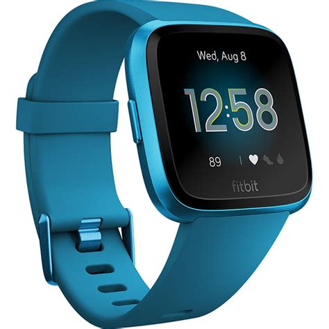 fitbit versa lite edition smartwatch marina blue fbbubu bh
