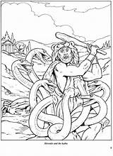 Coloring Hydra Pages Hercules Book Mythology Publications Dover Colouring Greek Doverpublications Boys 84kb Labors Visit Kids sketch template
