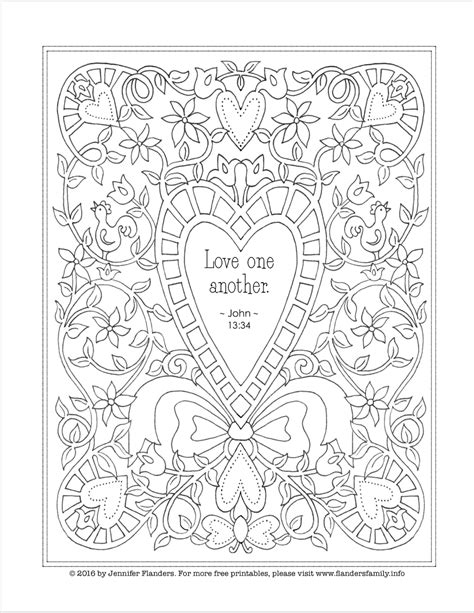 love   coloring page flanders family homelife