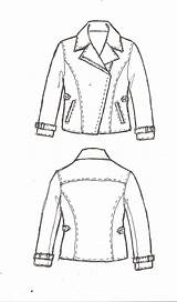 Jacket Leather Anime Sketch Motorcycle Template Coloring sketch template