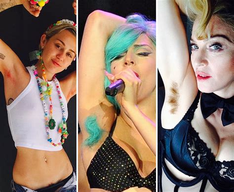 long hair don t care celebs show off their hairy armpits daily star