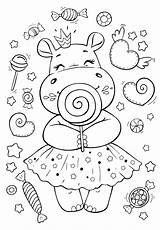 Coloring Cute Pages Kids Hippo Printables Print Cuties Goodness Bojanke Animal Unicorn Bonton Printable Sheets Easy Color Tv Preschool раскраски sketch template