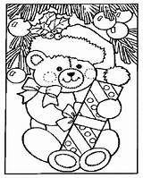 Christmas Coloring Pages Cute Bear Printable Dltk Teddy Sheets Tree Color Kids Fun раскраски Disney Getdrawings для Adult Xmas детские sketch template