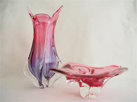 Amazing Large Vase By Josef Hospodka For Chribska Glassworks 1960s