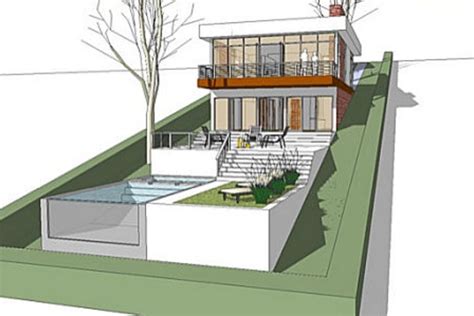 houseplans sloping lot house plan architecture house hillside house