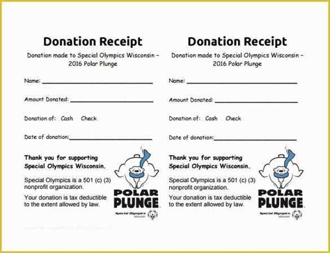 profit donation receipt template   donation receipt