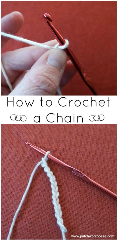 start  crochet chain patchwork posse