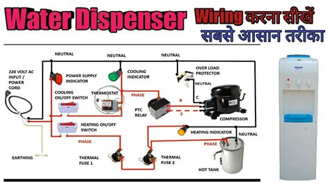 water dispenser full wiring diagram water dispenser ki wiring kana sikhe bikul   sabse