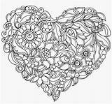 Coloring Pages Heart Mandala Royalty Shaped Pattern Adult Library Seekpng Printable Flower Colouring Valentine Transprent Getdrawings Colored Choose Board sketch template