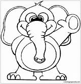 Elephant Online Funny Pages Coloring Color sketch template