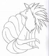 Coloring Pages Pokemon Ninetales Template sketch template