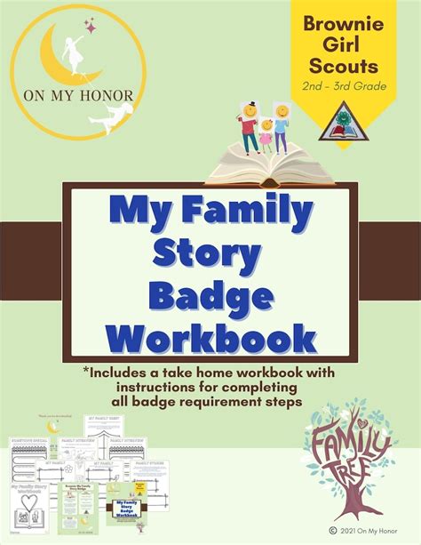 girl scout brownies  family story badge activity plan  etsy