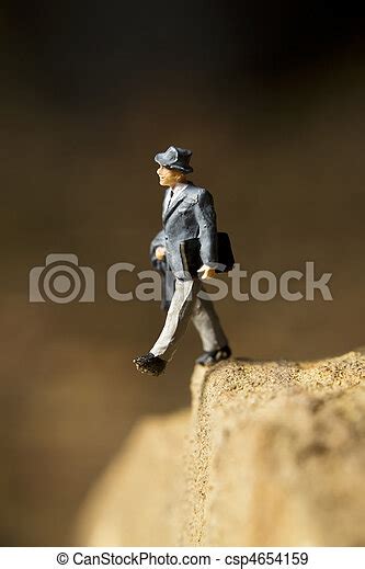 walking   cliff businessman figurine posed