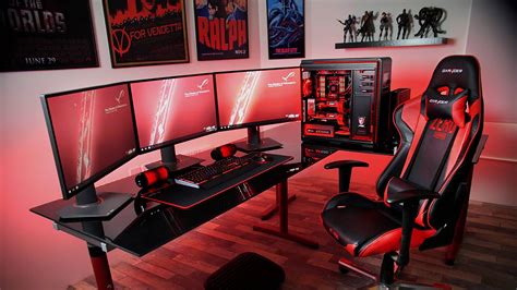 ultimate gaming desk setup   youtube