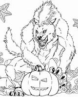 Coloring Werewolf Pages Popular sketch template